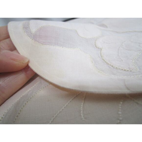 Set of 4 Vintage Ivory Cotton & Ivy Lace Placemats & 4 Napkins - Picture 8 of 8